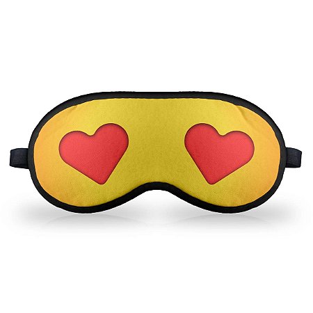 Máscara de Dormir em neoprene - Emoticon Emoji Amor