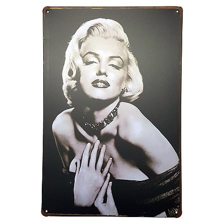 Placa de Metal Decorativa Marilyn Monroe