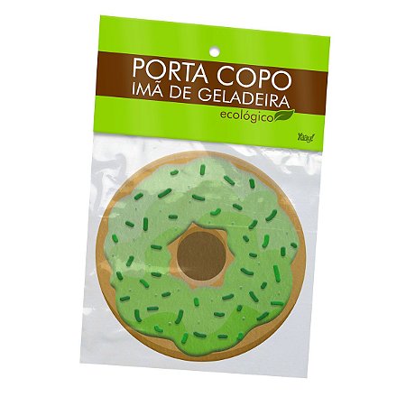 Porta Copo Ecológico Imã Donut - Limão