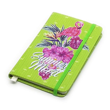 Caderneta de Anotação Flamingo Summer - verde