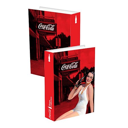 Caixa Livro madeira Coca Cola - Pin Up Brunette Lady