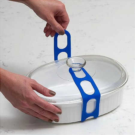 Alça de Fixação em Silicone para Tampas e Recipientes