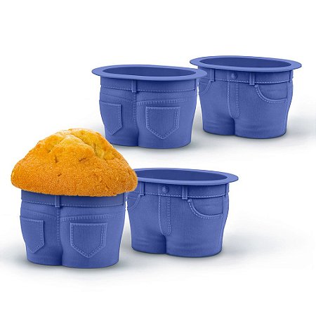 Forma para Cupcake Calça MuffinTops - 4 peças