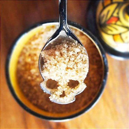 Colher Sugar Spoon Skull - Caveira