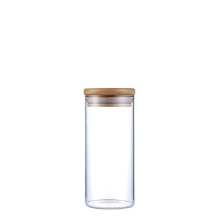 Pote Hermético Vidro Tampa Bambu 15 x 6,5 cm 400ml