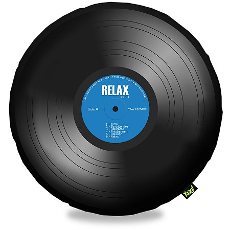 Almofada Disco de Vinil LP Bolachão - Relax