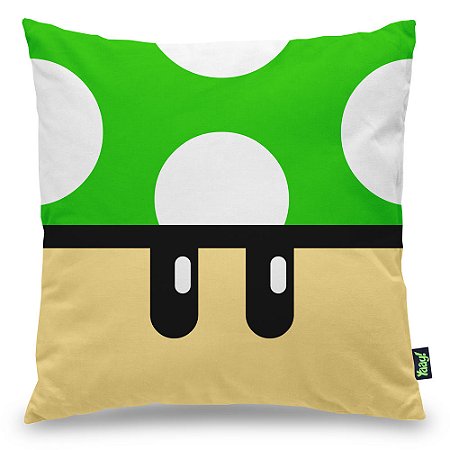 Almofada Gamer Cogumelo Verde 1 Up