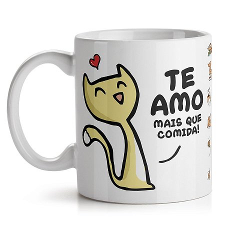 Caneca USQ Cães e Gatos Te Amo