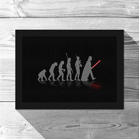 Quadro A4 Geek Evolution - preto - 21 x 30 cm