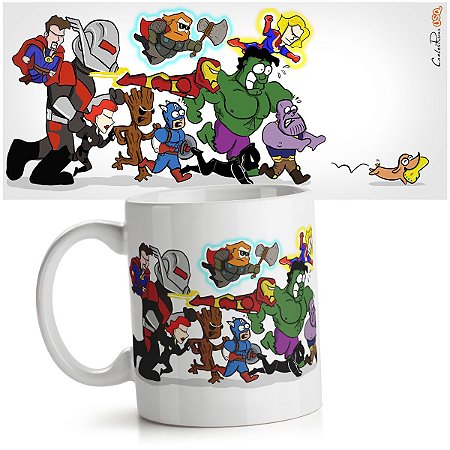 Caneca USQ Cães e Gatos Heróis