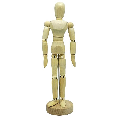 Boneco Manequim Articulado em madeira - 20 cm