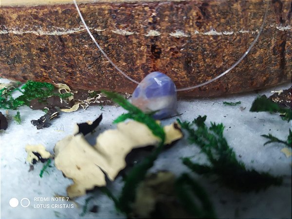 Colar Ponto de Luz de Quartzo Azul - Pedra Rolada - 100PCento  Natural e Verdadeiro - Diversas Pedras!