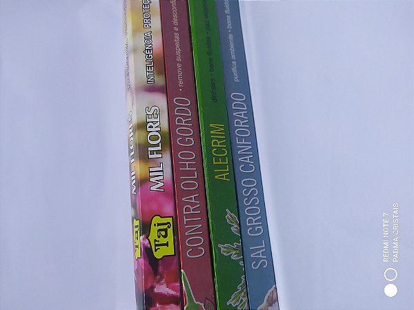 Incensos de Diversos Aromas - TAJ Incensos - Caixinha com 7 Varetas em Cada - CHAMA DINHEIRO