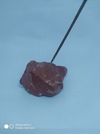 Porta Incenso / Incensário de Pedra Bruta Natural - Pedras Médias 100% Naturais e Brutas - JASPE VERMELHO