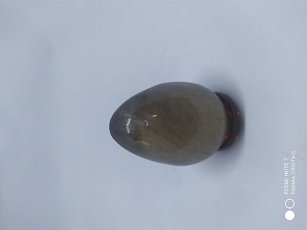 Yoni Ovo (Yoni EGG) de Quartzo Fume Com Furo para Pompoarismo/Cristaloterapia GRANDE