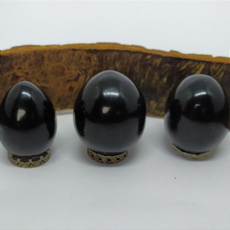 Yoni Ovo (Yoni EGG) de Obsidiana Sem Furo para Pompoarismo/Cristaloterapia TAMANHO PEQUENO