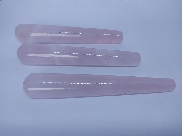 Bastao Yoni de Quartzo Rosa Polido Manualmente / Yoni WAN - GRANDE