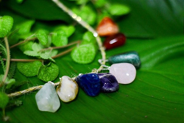 Pingente de Pedra Rolada - QUARTZO BRANCO