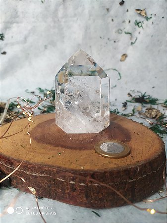 Ponta de Cristal Gerador - Cristal Hialino 38 Gramas - Sextavado