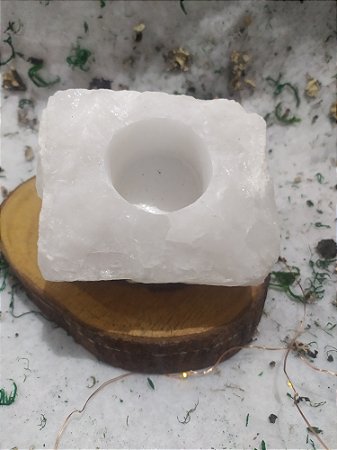 Porta Vela de Cristal Bruto - 100% Natural e Verdadeira - QUARTZO CRISTAL