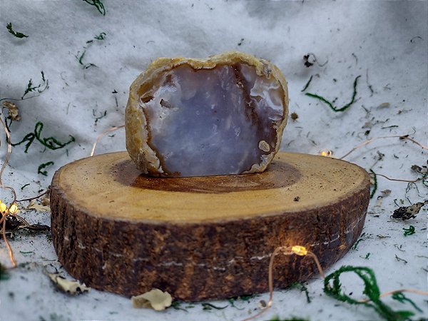 Geodo de Agata Branca Pequeno