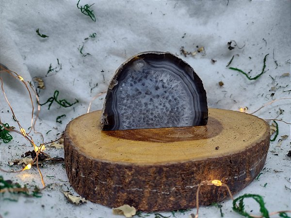 Geodo de Agata Branca Pequeno