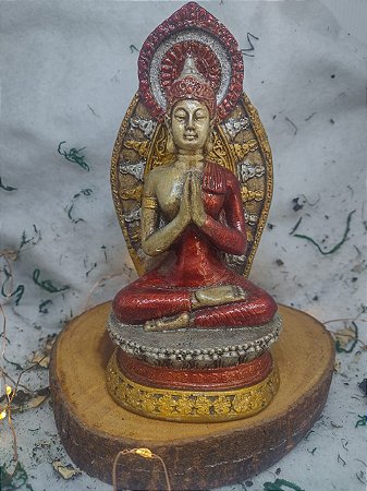 Estatueta de Buda para Decoração - Toda feita a mão - 12 Centímetros