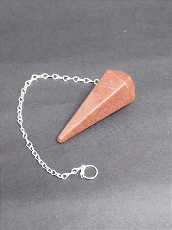 Pendulo Radiestesico/Feng Shui - Jaspe Vermelho