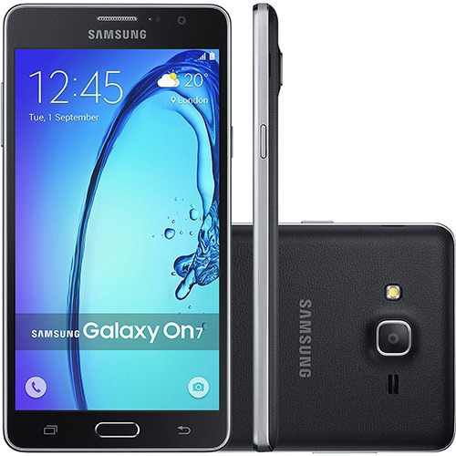 Smartphone Samsung Galaxy On7 - Tela 5.5 - Câmera 13mp - PRETO