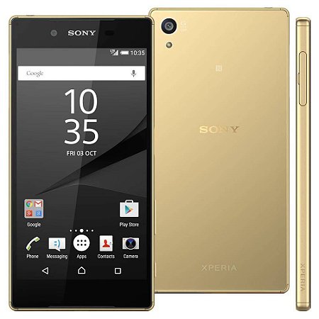 Smartphone Sony Xperia Z5 Dual Dourado Com 32gb, Tela 5.2", Câmera 23mp, 4g, Android 5.1