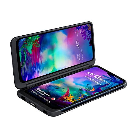 Smartphone LG G8X Preto 128GB, 6GB RAM, Tela de 6,4" OLED, Dual Screen, Inteligência Artificial, Resistente a Impactos, Câmera dupla, Selfie de 32MP - 2 TELAS