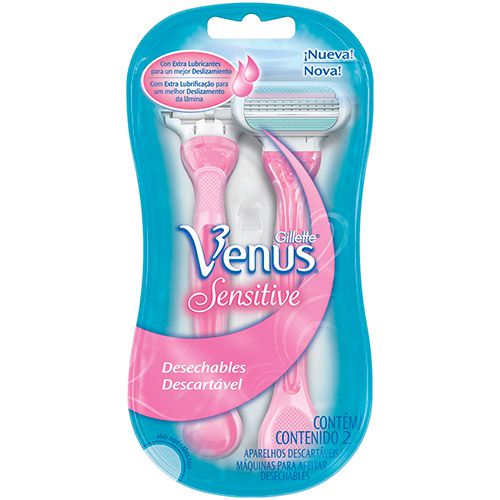Aparelho Descartável Gillette Feminino Venus Sensitive - 2 unidades