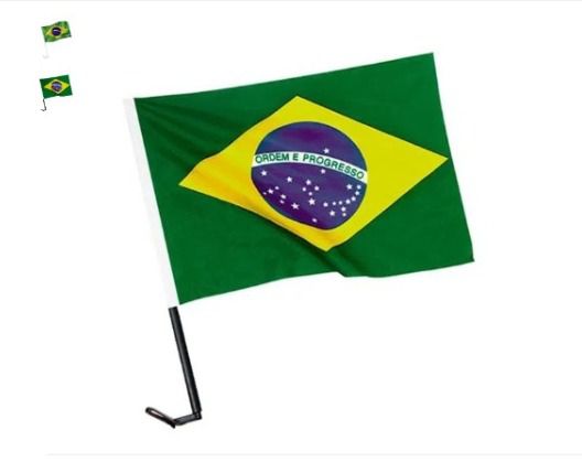 Bandeira Do Brasil Em Tecido Para Carro 30x45cm
