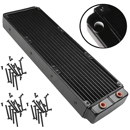 Radiador 360mm x 45mm Alumínio G1/4 para Water Cooler Custom