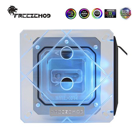 CPU Block Freezemod Intel-XPM RGB 5v para water cooler