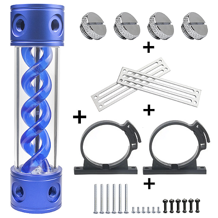 Reservatório para Water Cooler Freezemod T-vírus RGB Azul 223mm G1/4