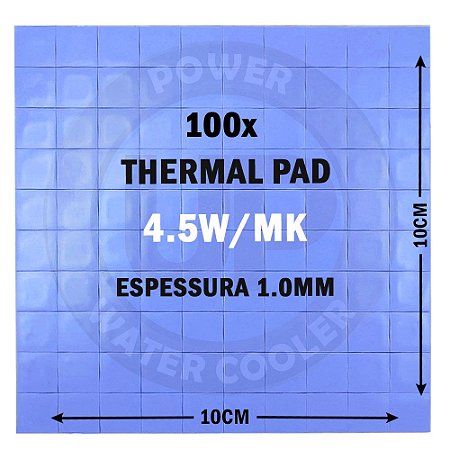 Thermal PAD 1mm Térmico 100x 10x10x1.0mm 4.5W/wK