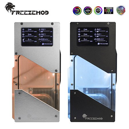 Bomba para Water Cooler Freezemod PUB-FXDDC 960l/h Reservatório Rgb e Display