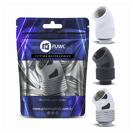 Fitting G1/4 Curva 45º Giratório PUWC para Water Cooler