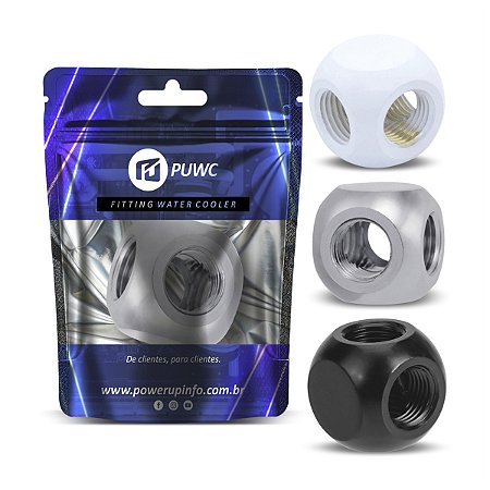 Fitting G1/4 Spliter 4 Vias PUWC Para Water Cooler Custom