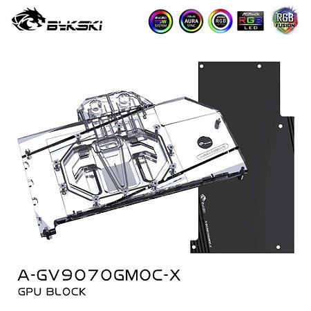 GPU Block Gigabyte RX 9070 XT Bykski ARGB
