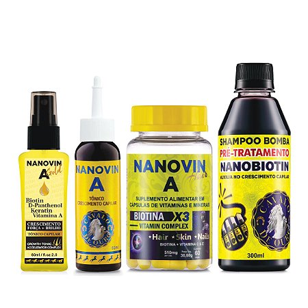 CRESCIMENTO DE CABELO - KIT NANOVIN A