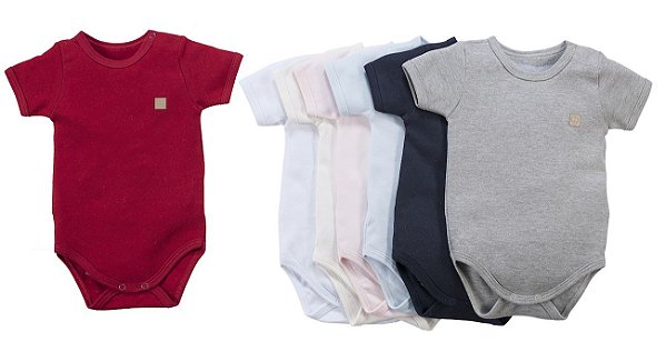 Body Manga Curta Grow Up Vermelho