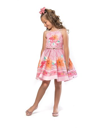 Vestido Tule Malagah Floral