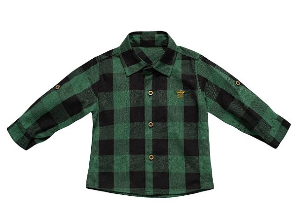 camisa xadrez verde com preto