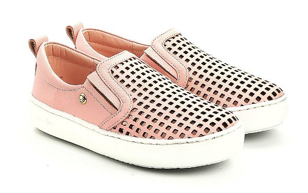 Tênis Slip On Gambo Furadinho Rosa Candy