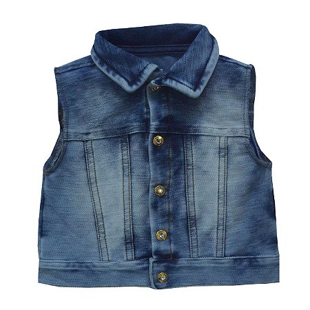 Colete Jeans Grow Up Blue Denim