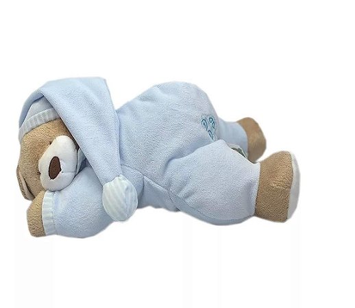 Meu 1º Puppet Zip Urso Nino Azul Bebê