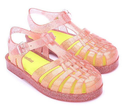 Sandália Mini Melissa Possession Infantil Glitter Coral - Compre na Pin Pin  Baby - Pin Pin Baby - Calçados e Roupas para Bebês e Crianças
