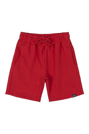 Bermuda Moletom Quimby Vermelho